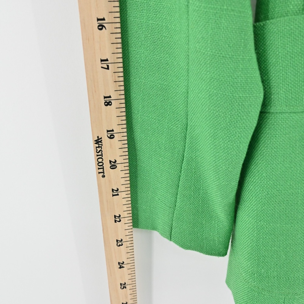 Vtg EVAN PICONE Blazer Womens Size 6 Green Single Breasted Front Pocket Jacket - Picture 6 of 13